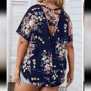 Criss cross back blouse